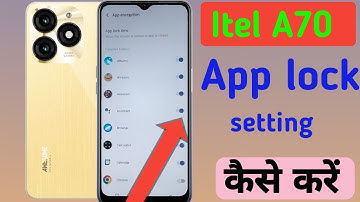 Itel a70 app lock/Itel a70 me app lock kaise kare/app lock setting