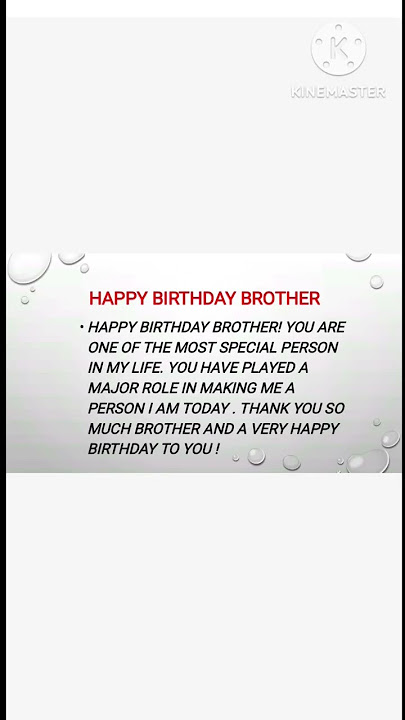 Best birthday wishes for brother # Birthday wishes. @Rsk2105