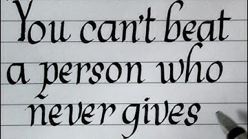 Simple Beautiful Handwriting With stub nib