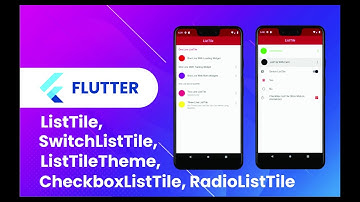 Flutter Widget | 39 | ListTile | ListTileTheme, SwitchListTile, CheckboxListTile |Speed Code