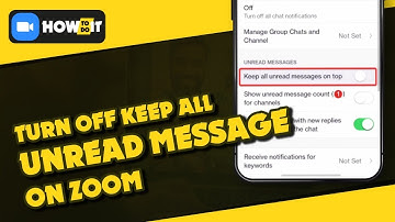 How to turn off keep all unread message on zoom 2024 | Skill Wave