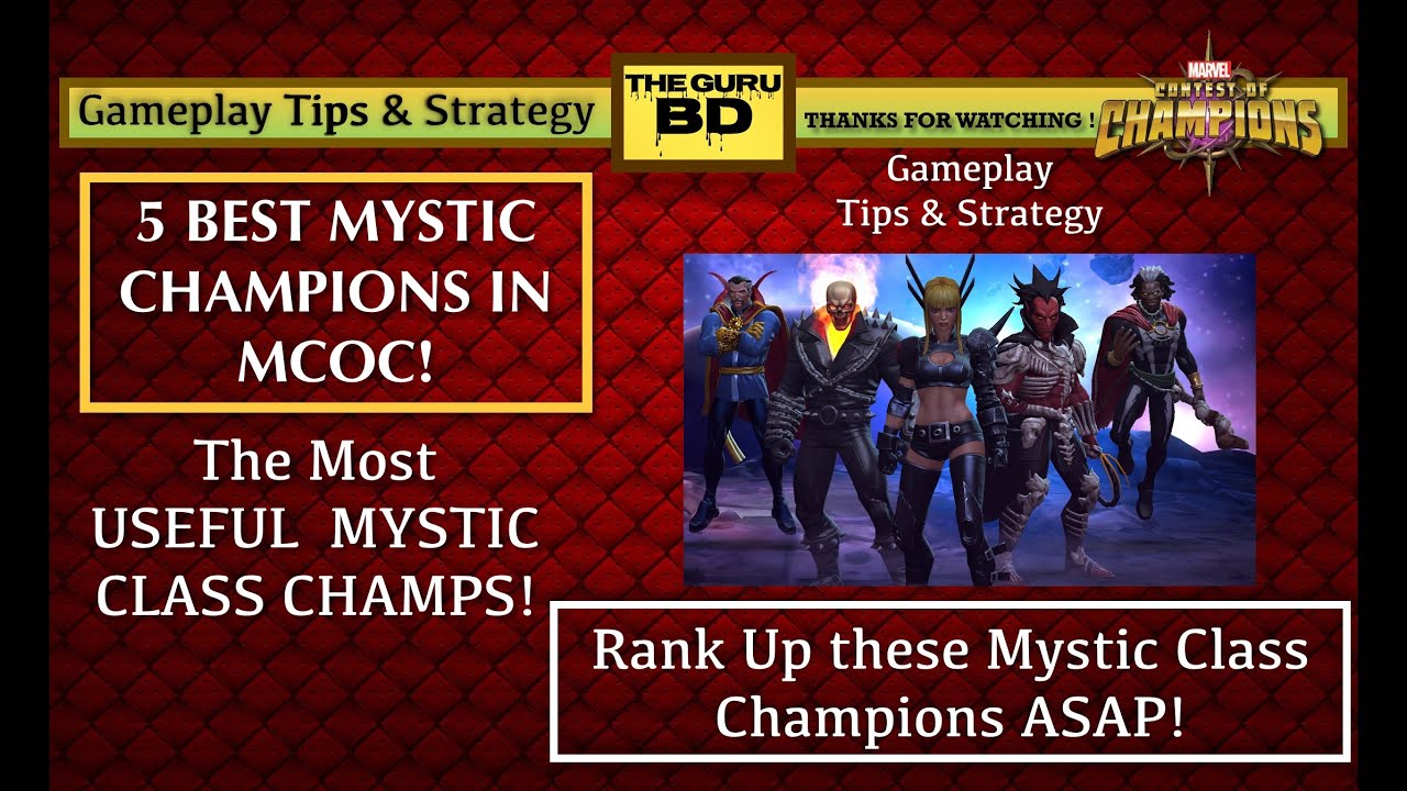 Best Mystic Class Champions in MCOC Marvel Contest of Champions