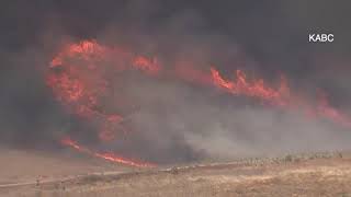 The fire forced people out of their homes in jurupa valley.