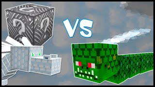 Металлический Лаки Блок & Ледяной Дракон VS Гигантская Змея! - Лаки Битва #3