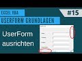 EXCEL VBA - Userform erstellen #15 - UserForm & Steuerelemente anpassen / ScrollBar