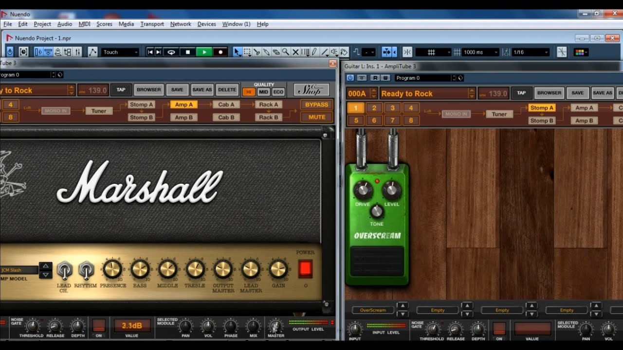 Plugin de Guitarra - Amplitube 3, Overscream (Ts9) Reverb e Delay  - Coloca os fones de ouvido