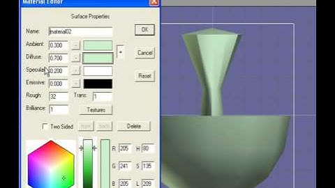 Materials: Introduction to Anim8or