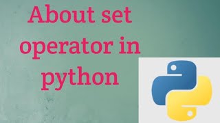 About set operator in python programming language