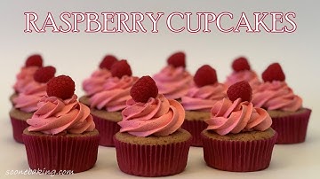 Raspberry Cupcakes video demonstration - sconebaking.com
