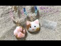 【ＵＶレジン】100均シリコンモールド♪猫ちゃんのストラップを作ってみました☆彡【daisoシリコンモールド】【uv rasin】