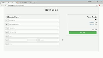 Ecommerce website project in php and mysql: Checkout page part8