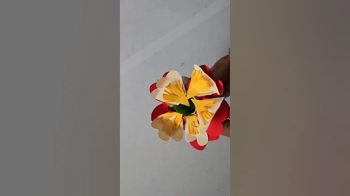 DIY Blooming flower🌸😍|Beautiful Origami Paper Flower Crafts|Easy Craft ideas #origamipaper #shorts