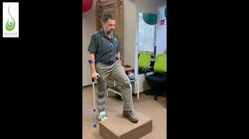 Stair Climbing with 2 elbow crutches