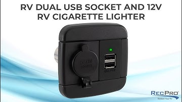 RV Dual USB Socket And 12V RV Cigarette Lighter