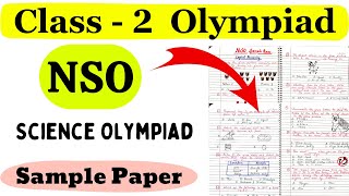 NSO Science Olympiad Class 2 | NSO Sample Paper for Class 2 | Olympiad Exams | Science Olympiad