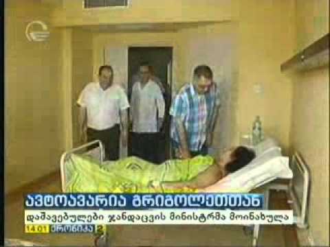 მინისტრმა გრიგოლეთთან მომხდარი ავტოავარიის შედეგად დაშავებულები მოინახულა