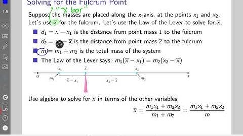 Calculus II - Centroid (Center of Mass) of a Planar Region: Explanation of Formulas