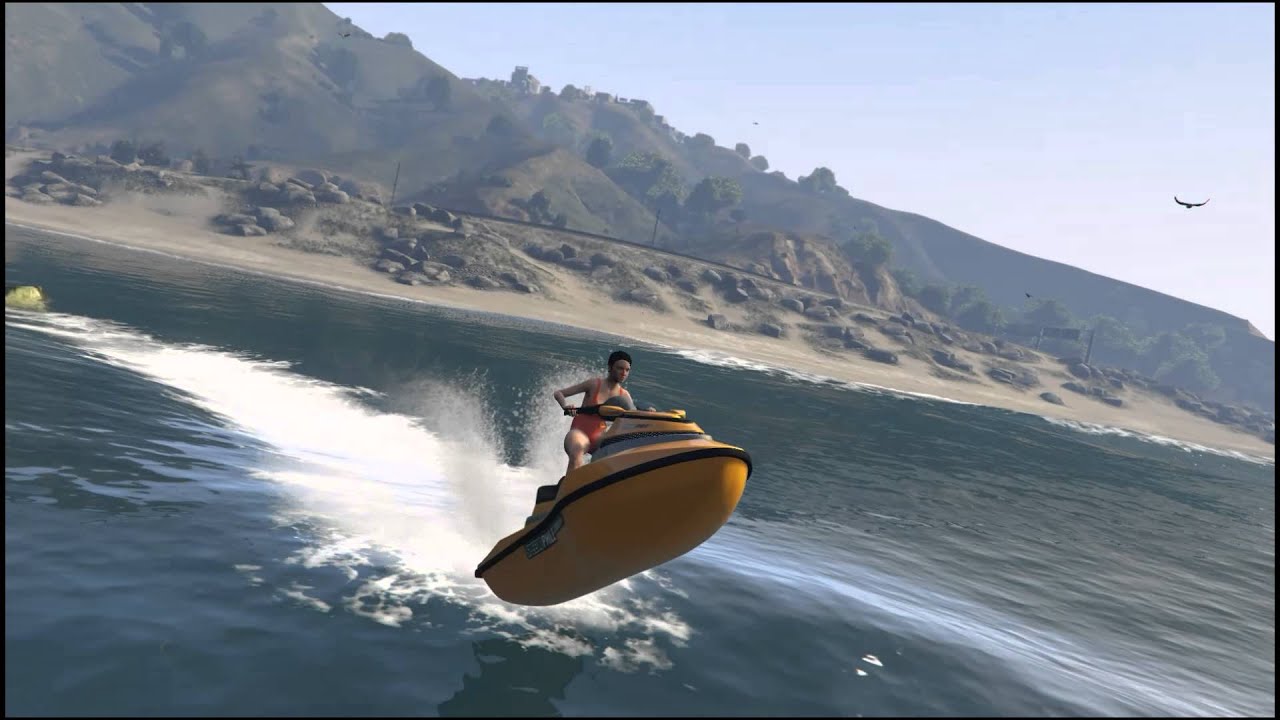 Gta V Baywatch Scooter Scene Youtube