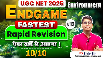 UGC NET Paper 1 Environment | Fastest Rapid Revision | Apni University | By Shiv Sir