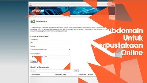 Cara Membuat Subdomain di CPanel - Langkah #1 Untuk Membuat Perpustakaan Online