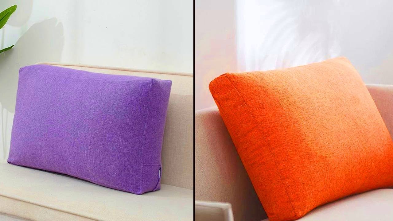 Как сшить прямоугольную подушку для украшения гостиной🛋️💥