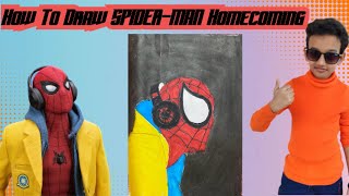 Time lapse - SPIDER-MAN Homecoming Drawing | #spiderman | #homecoming | #suhaas | #art | #drawing |