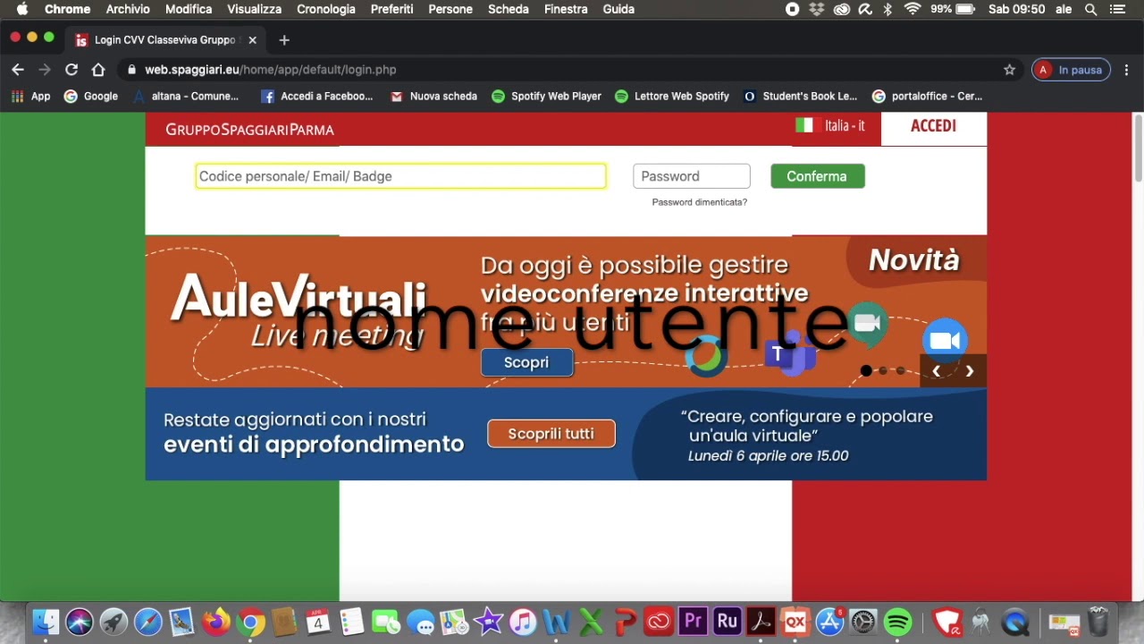Guida Al Registro Elettronico Spaggiari Video Per Accesso E Funzionalita Istituto Comprensivo 1