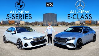 BABY FLAGSHIPS!  NEW 2024 BMW 5Series vs. 2024 Mercedes EClass: Comparison