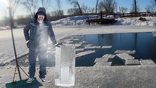 Modern Day Ice Harvesting for Off Grid Refrigeration BRUTAL Homestead Job!