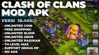 [SHARE] CLASH OF CLANS MOD APK V18.400.7 | COC MOD MENU | UNLIMITED GEMS, GOLD, ELIXIR, FREE SHOP screenshot 1