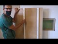 macetes de marcenaria , como instalar porta de correr embutida em um painel.