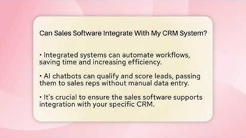 Can Sales Software Integrate With My CRM System? | Sales Saas Breakdown News