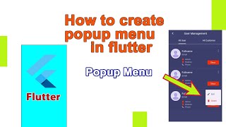 create popup menu button in flutter for andorid and ios - ( Flutter with Laravel API)