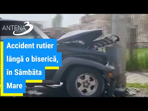 Accident rutier lângă o biserică, în Sâmbăta Mare