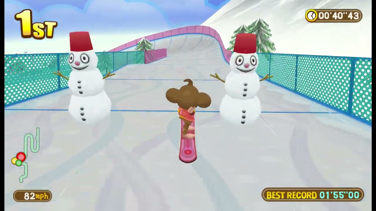 Monkey Snowboard Grand Prix - Super Monkey Ball: Banana Blitz (Wii