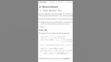 Remove Element in Python LeetCode#27 #python #coding #programming #softwareengineering #ai #leetcode