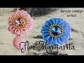técnica FLOR  MARGARITA en  MOSTACILLAS / DAISY FLOWER EARRINGS