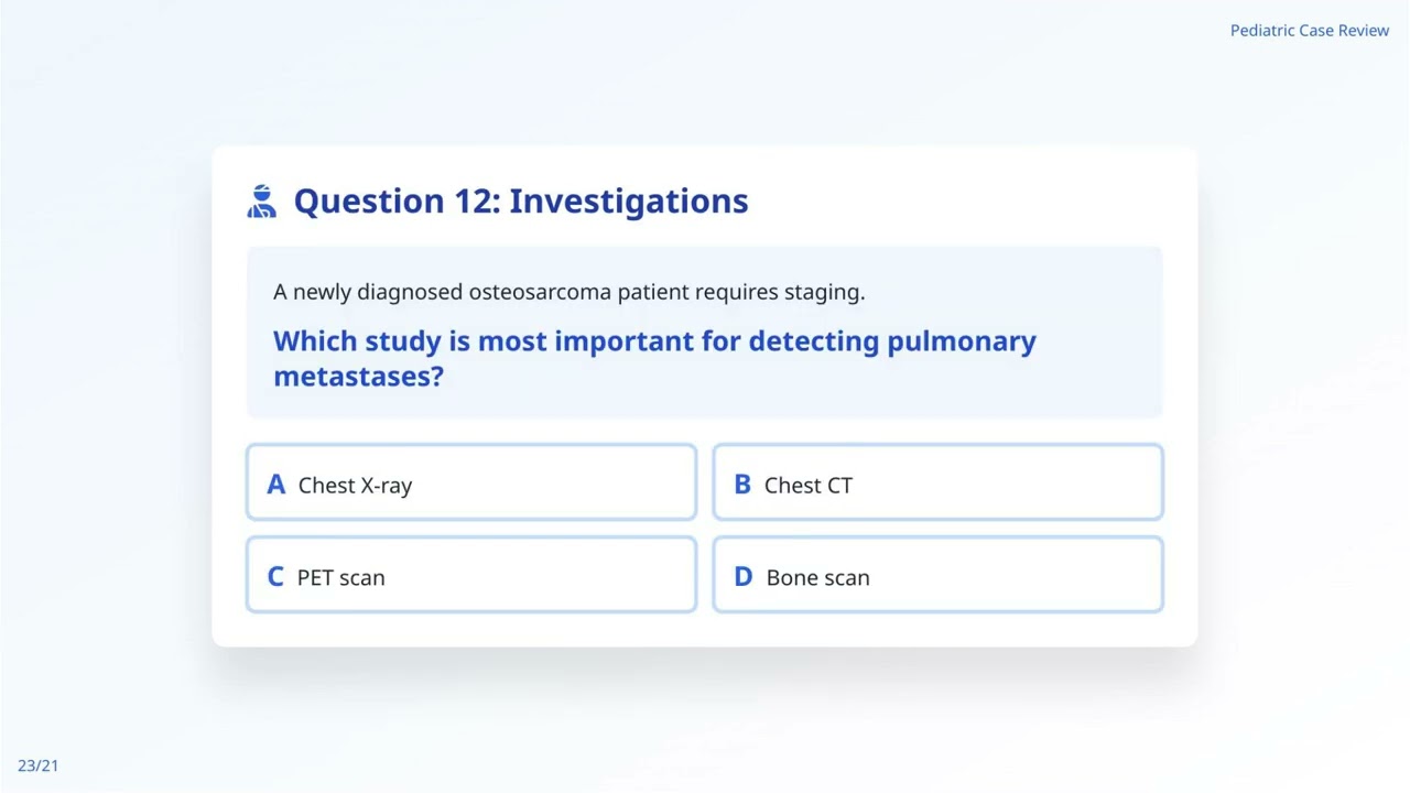 Osteosarcoma in Children/Pediatric Case Review