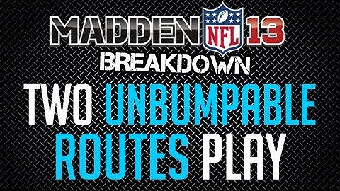 Madden 13 : Offense Tips : Unbumpable Routes in Madden 13