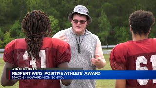 Howard Sophomore Isaiah Respert Wins ‘Most Positive Student Athlete’ Award in Football Category