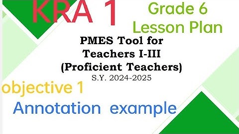PMES2024-2025 KRA 1 Applied Knowledge  of  content within and Across curriculum teaching areas