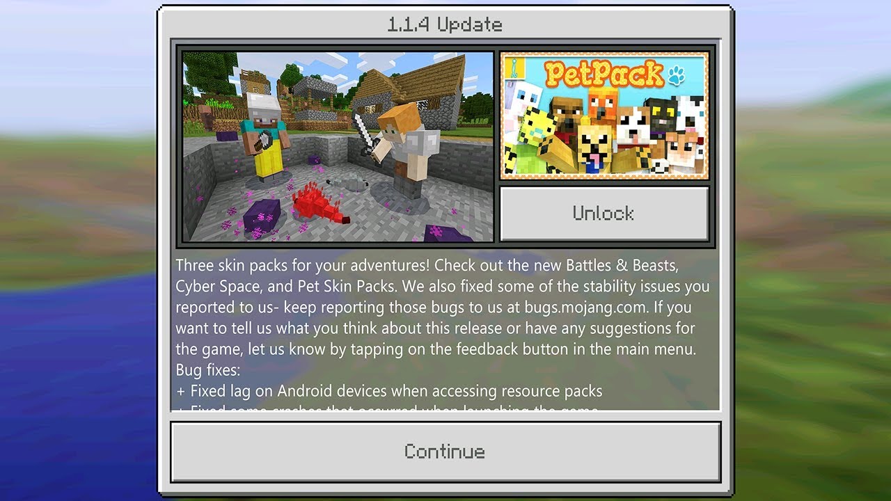 New Mcpe Update Minecraft Pocket Edition 1 1 4 Skin Packs Bug Fixes Youtube New Mcpe Update Minecraft Pocket Edition 1 1 4 Skin Packs Bug Fixes Youtube