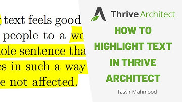 How to highlight text in Thrive Architect