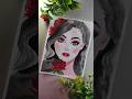 A Lady With Rose | Watercolor Painting | #shorts #painting #women