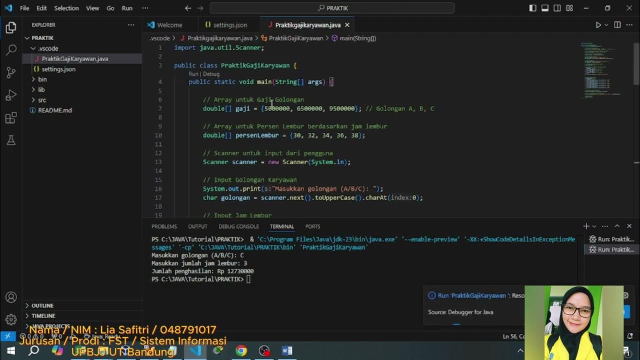 TUGAS 3 ALGORITMA DAN BAHASA PEMOGRAMAN - YouTube