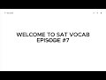 Learn These BEFORE the SAT - Episode 7 #sattestprep #acttestprep #vocabulary