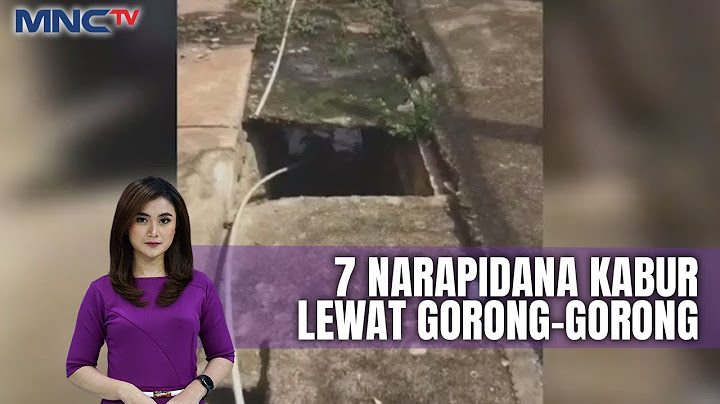 Kabur Lewat Gorong-Gorong, 7 Narapidana Kasus Narkoba Lolos - Jurnal Lintas 13/11