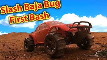 RC Baja Bug on Paddles First Run - Traxxas Slash 4x4 Platinum