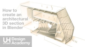 How to create an architectural 3d Section in Blender