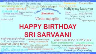 SriSarvaani   Languages Idiomas - Happy Birthday